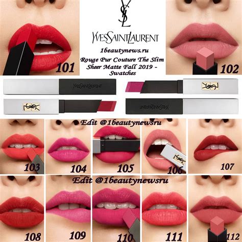 yves saint laurent rouge pur couture slim sheer matte|ysl pur couture matte.